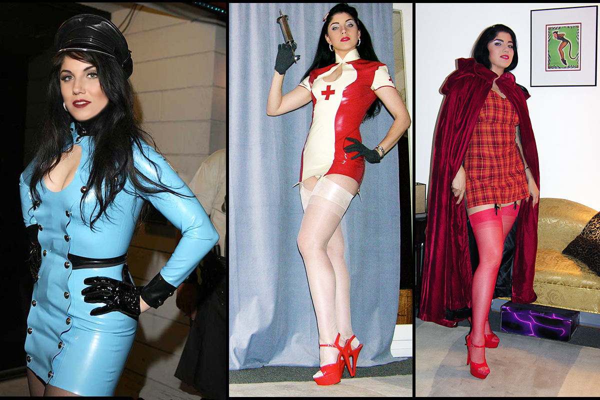 Vinyl Queen has a number of different fetish costumes.